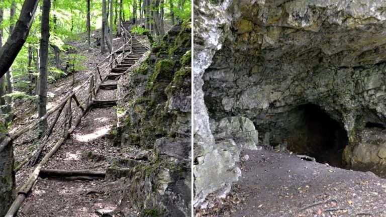Jaskyňa v Tribečskom pohorí je turistickou atrakciou obce.