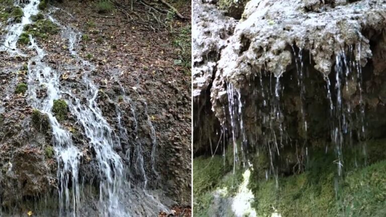 Dračia studňa je najmohutnejší penovcový útvar v Bielych Karpatoch, ktorý vyniká aj prekrásnymi vodopádmi.