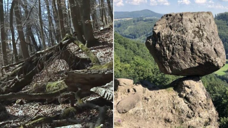 Skalný hríb Čertova skala je nevšedný a v Európe ojedinelý prírodný útvar.